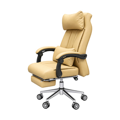 Revolving Office Chair with Footrest and Pillow (FT-HB859) Brown