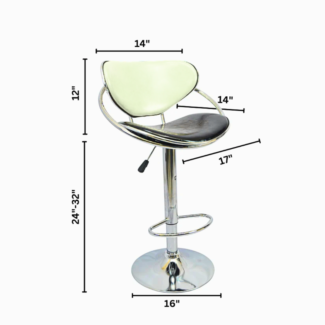 Bar Stool (FT-BL1) Glossy Off White