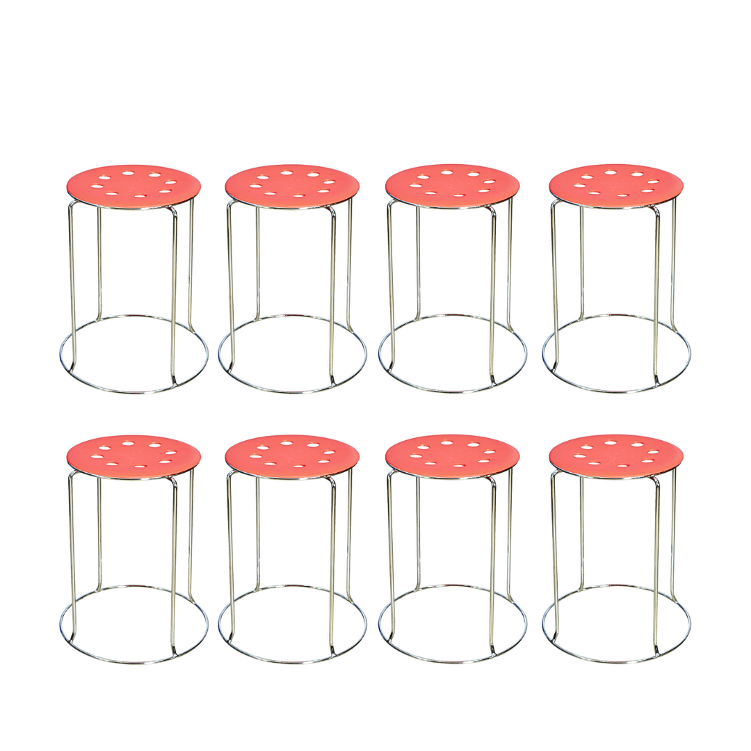 8 Combo Ring Stool (FT- S03) Orange - best office chair in bangladesh,  executive chair for office, childs table and chair set, Gaming Chair, Digital Safety Locker, Bar Stool, leather boss chair, Restaurant Chair, Large Antique Wall Mirror -Furnitex Limited