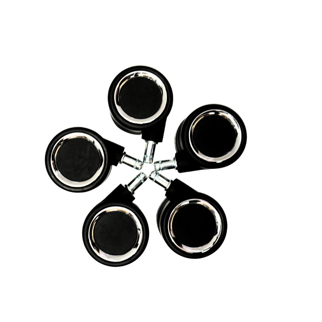 Caster Wheels for High Lever Office Chair 60mm PU Soft Noise Free x5 - best office chair in bangladesh,  executive chair for office, childs table and chair set, Gaming Chair, Digital Safety Locker, Bar Stool, leather boss chair, Restaurant Chair, Large Antique Wall Mirror -Furnitex Limited