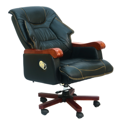 Comfortable Luxury Boss Chair (FT-H117)Black - best office chair in bangladesh,  executive chair for office, childs table and chair set, Gaming Chair, Digital Safety Locker, Bar Stool, leather boss chair, Restaurant Chair, Large Antique Wall Mirror -Furnitex Limited