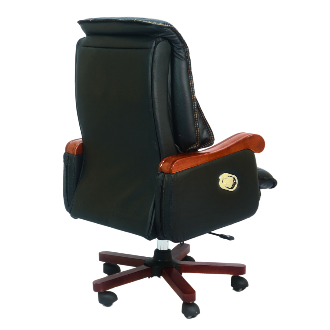 Comfortable Luxury Boss Chair (FT-H117)Black - best office chair in bangladesh,  executive chair for office, childs table and chair set, Gaming Chair, Digital Safety Locker, Bar Stool, leather boss chair, Restaurant Chair, Large Antique Wall Mirror -Furnitex Limited
