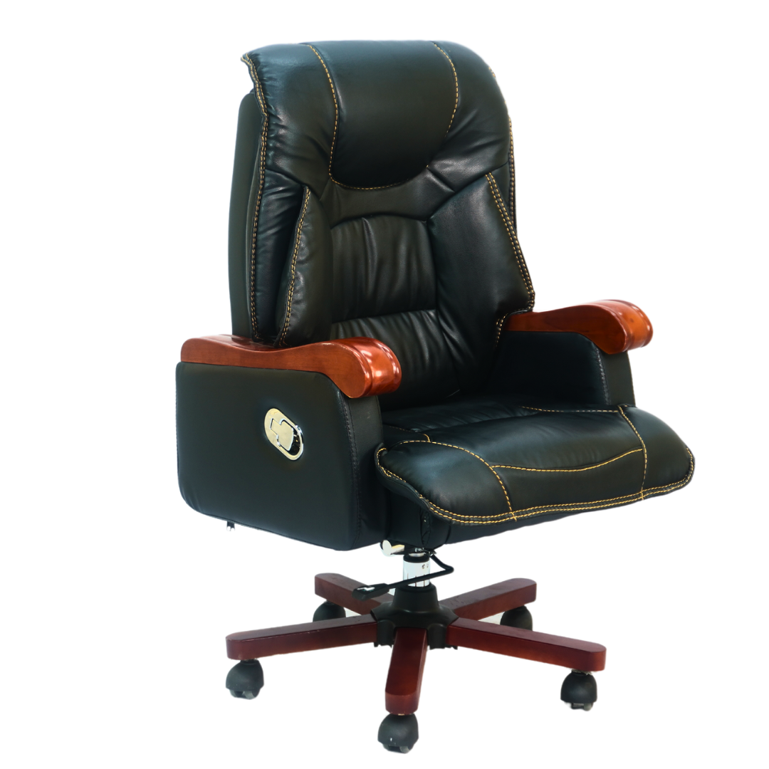 Comfortable Luxury Boss Chair (FT-H117)Black - best office chair in bangladesh,  executive chair for office, childs table and chair set, Gaming Chair, Digital Safety Locker, Bar Stool, leather boss chair, Restaurant Chair, Large Antique Wall Mirror -Furnitex Limited
