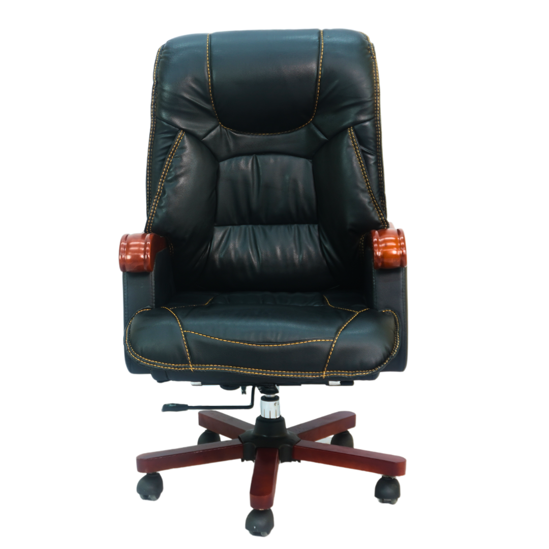 Comfortable Luxury Boss Chair (FT-H117)Black - best office chair in bangladesh,  executive chair for office, childs table and chair set, Gaming Chair, Digital Safety Locker, Bar Stool, leather boss chair, Restaurant Chair, Large Antique Wall Mirror -Furnitex Limited