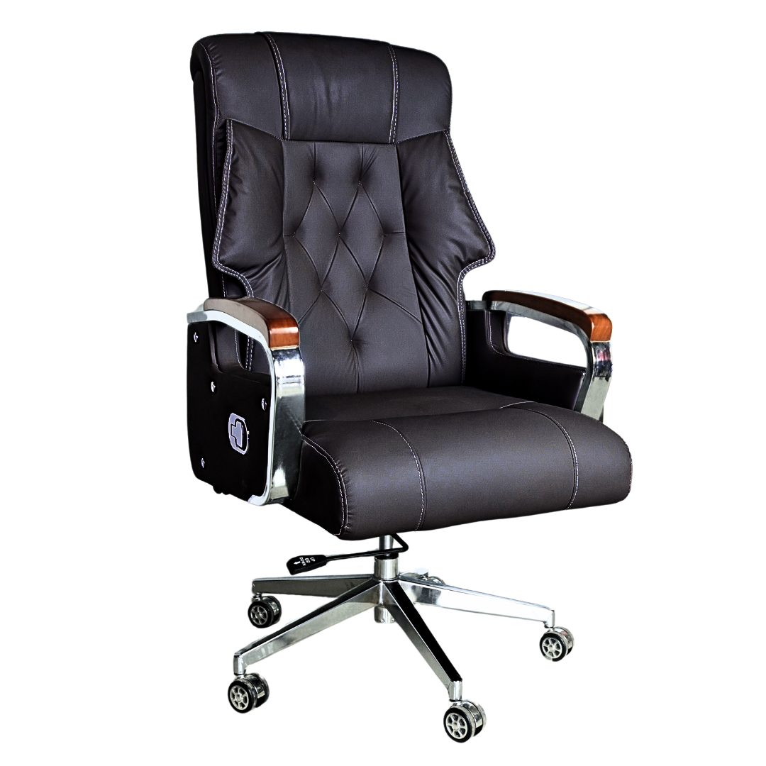 Comfortable Luxury Boss Chair (FT-H186) Black - best office chair in bangladesh,  executive chair for office, childs table and chair set, Gaming Chair, Digital Safety Locker, Bar Stool, leather boss chair, Restaurant Chair, Large Antique Wall Mirror -Furnitex Limited