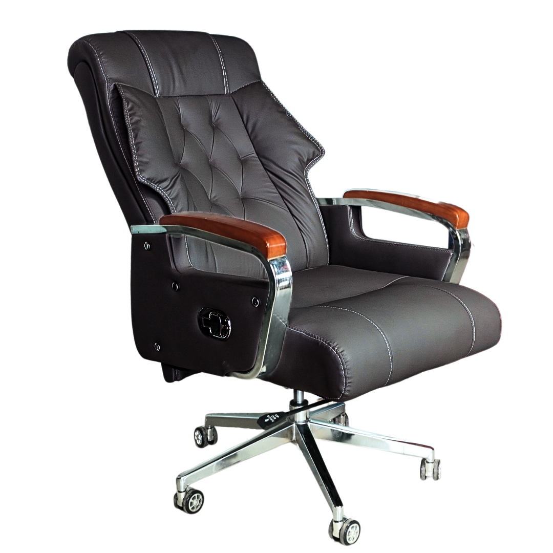 Comfortable Luxury Boss Chair (FT-H186) Black - best office chair in bangladesh,  executive chair for office, childs table and chair set, Gaming Chair, Digital Safety Locker, Bar Stool, leather boss chair, Restaurant Chair, Large Antique Wall Mirror -Furnitex Limited