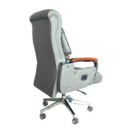 Comfortable Luxury Boss Chair (FT-H186) Gray - best office chair in bangladesh,  executive chair for office, childs table and chair set, Gaming Chair, Digital Safety Locker, Bar Stool, leather boss chair, Restaurant Chair, Large Antique Wall Mirror -Furnitex Limited