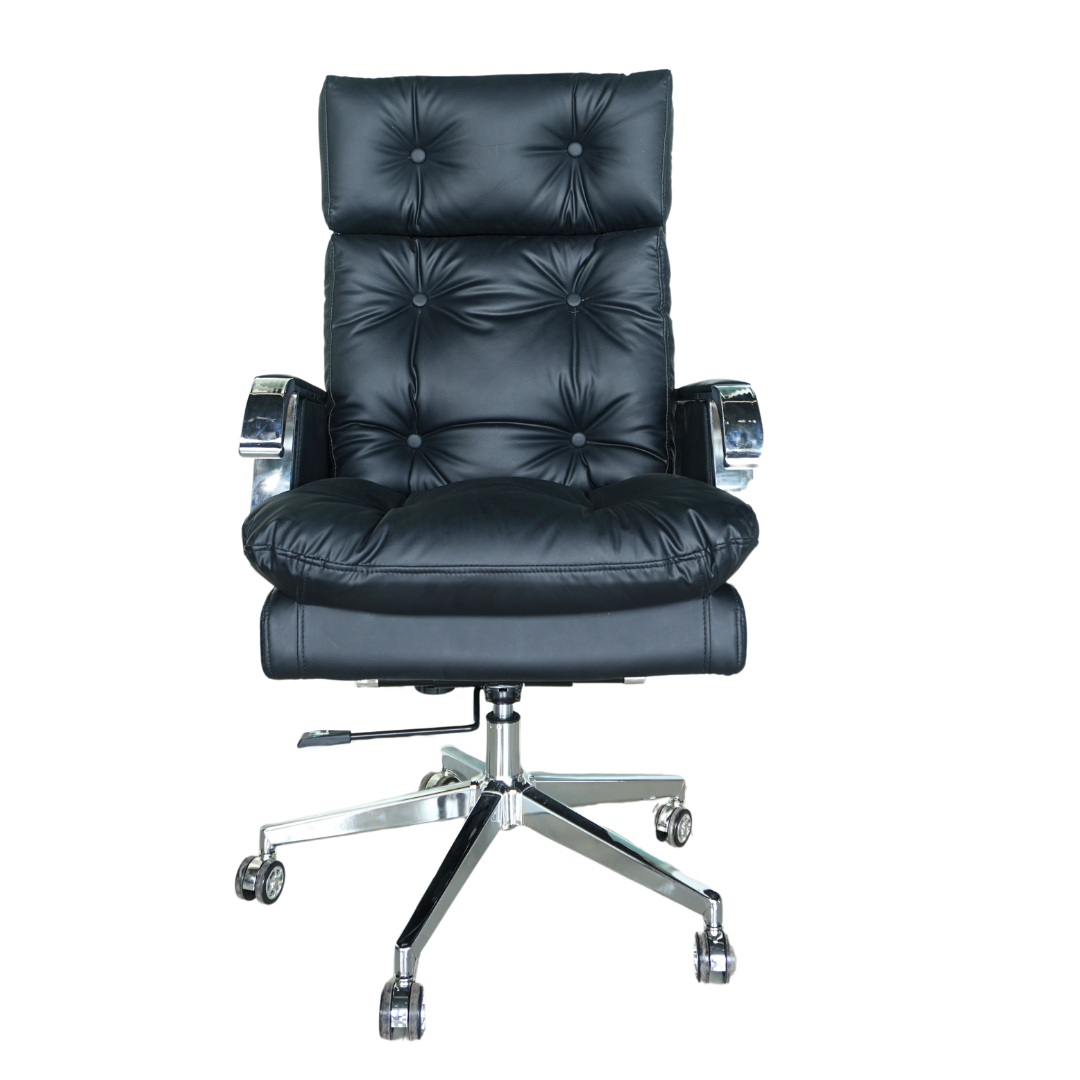 Comfortable Luxury Boss Chair (FT-HM09) Black - best office chair in bangladesh,  executive chair for office, childs table and chair set, Gaming Chair, Digital Safety Locker, Bar Stool, leather boss chair, Restaurant Chair, Large Antique Wall Mirror -Furnitex Limited