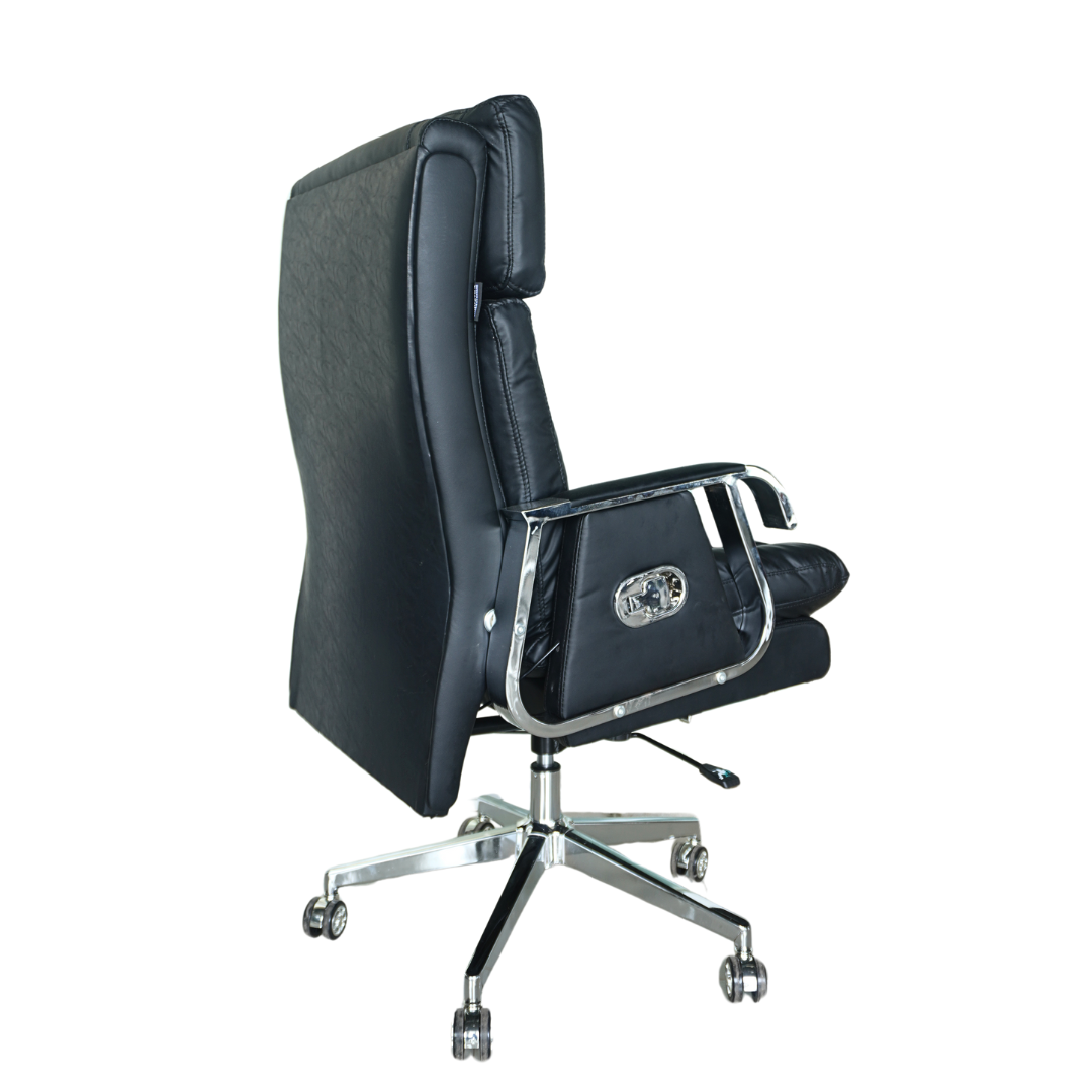 Comfortable Luxury Boss Chair (FT-HM09) Black - best office chair in bangladesh,  executive chair for office, childs table and chair set, Gaming Chair, Digital Safety Locker, Bar Stool, leather boss chair, Restaurant Chair, Large Antique Wall Mirror -Furnitex Limited