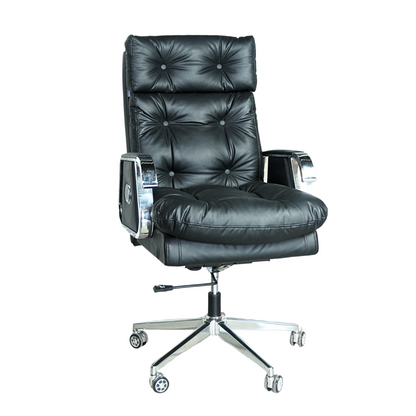 Comfortable Luxury Boss Chair (FT-HM09) Black - best office chair in bangladesh,  executive chair for office, childs table and chair set, Gaming Chair, Digital Safety Locker, Bar Stool, leather boss chair, Restaurant Chair, Large Antique Wall Mirror -Furnitex Limited