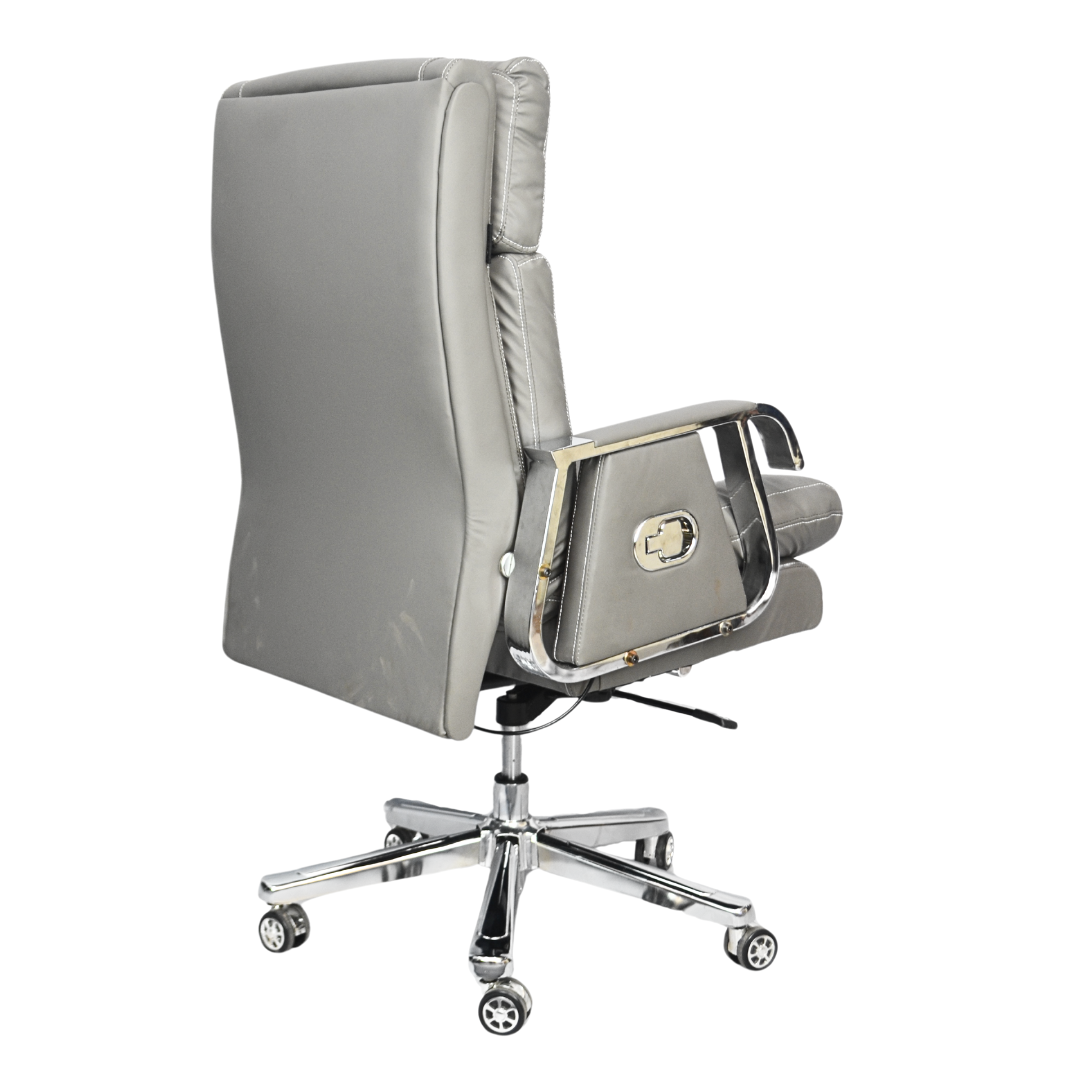 Comfortable Luxury Boss Chair (FT-HM09) gray - best office chair in bangladesh,  executive chair for office, childs table and chair set, Gaming Chair, Digital Safety Locker, Bar Stool, leather boss chair, Restaurant Chair, Large Antique Wall Mirror -Furnitex Limited