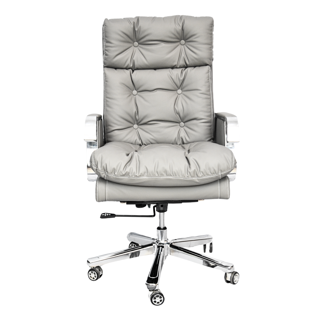 Comfortable Luxury Boss Chair (FT-HM09) gray - best office chair in bangladesh,  executive chair for office, childs table and chair set, Gaming Chair, Digital Safety Locker, Bar Stool, leather boss chair, Restaurant Chair, Large Antique Wall Mirror -Furnitex Limited