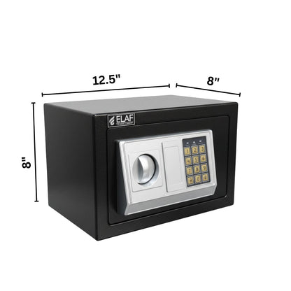 Compact Black Safety Locker for Home and Office – ELAF FT-200E