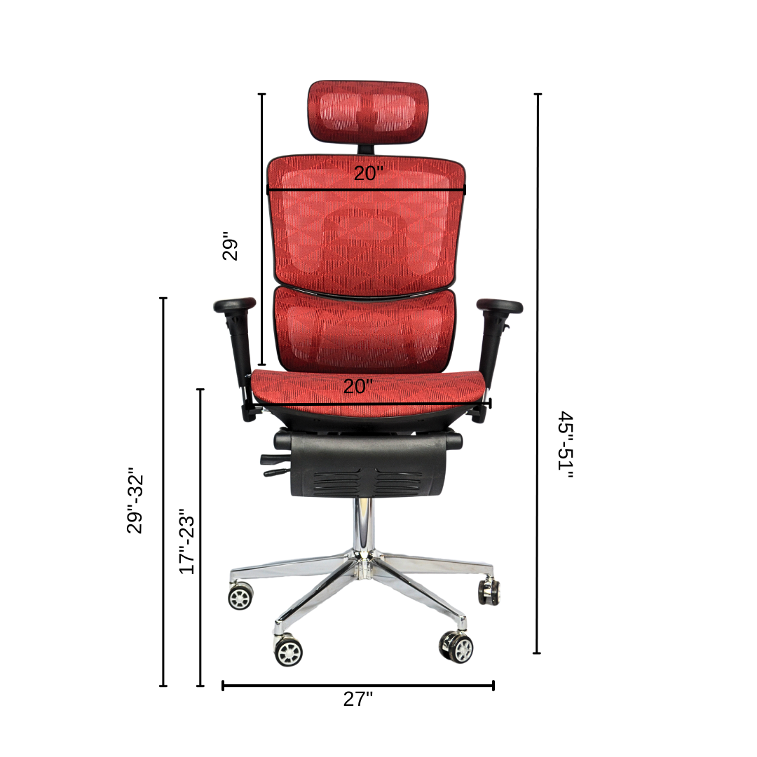 Complete Multifunction Chair (FT-B995) Red - best office chair in bangladesh,  executive chair for office, childs table and chair set, Gaming Chair, Digital Safety Locker, Bar Stool, leather boss chair, Restaurant Chair, Large Antique Wall Mirror -Furnitex Limited