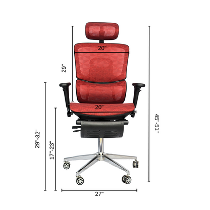 Complete Multifunction Chair (FT-B995) Red - best office chair in bangladesh,  executive chair for office, childs table and chair set, Gaming Chair, Digital Safety Locker, Bar Stool, leather boss chair, Restaurant Chair, Large Antique Wall Mirror -Furnitex Limited
