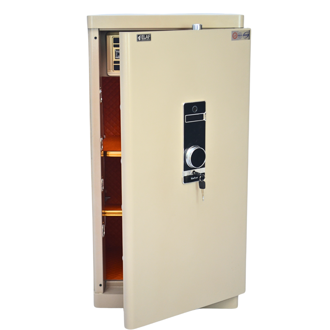 ELAF FINGERPRINT SAFETY LOCKER (FT-F1000) White - best office chair in bangladesh,  executive chair for office, childs table and chair set, Gaming Chair, Digital Safety Locker, Bar Stool, leather boss chair, Restaurant Chair, Large Antique Wall Mirror -Furnitex Limited