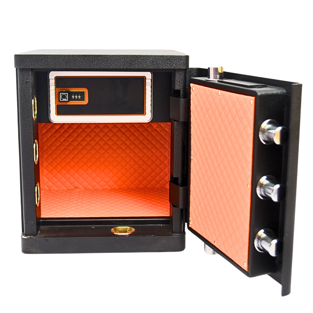 ELAF FINGERPRINT SAFETY LOCKER (FT-F450) Black - best office chair in bangladesh,  executive chair for office, childs table and chair set, Gaming Chair, Digital Safety Locker, Bar Stool, leather boss chair, Restaurant Chair, Large Antique Wall Mirror -Furnitex Limited