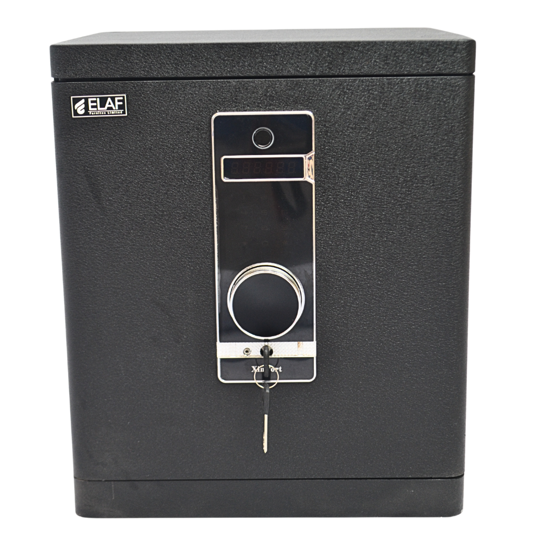 ELAF FINGERPRINT SAFETY LOCKER (FT-F450) Black - best office chair in bangladesh,  executive chair for office, childs table and chair set, Gaming Chair, Digital Safety Locker, Bar Stool, leather boss chair, Restaurant Chair, Large Antique Wall Mirror -Furnitex Limited