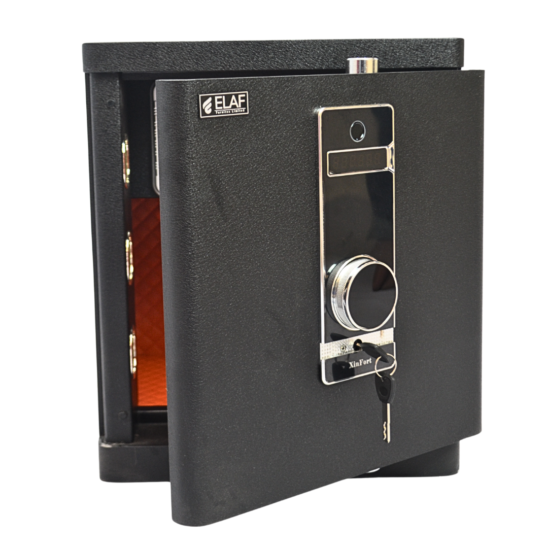 ELAF FINGERPRINT SAFETY LOCKER (FT-F450) Black - best office chair in bangladesh,  executive chair for office, childs table and chair set, Gaming Chair, Digital Safety Locker, Bar Stool, leather boss chair, Restaurant Chair, Large Antique Wall Mirror -Furnitex Limited
