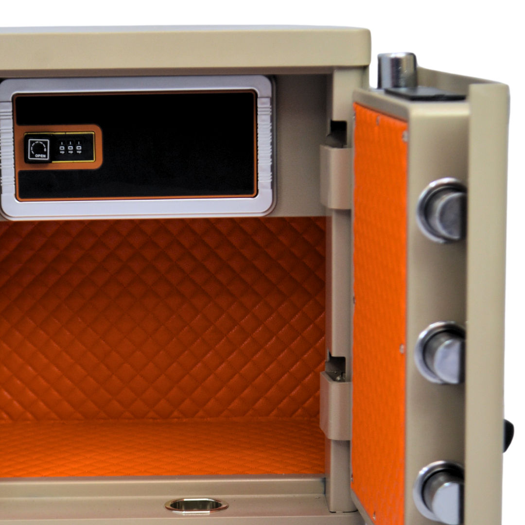 ELAF FINGERPRINT SAFETY LOCKER (FT-F450) White - best office chair in bangladesh,  executive chair for office, childs table and chair set, Gaming Chair, Digital Safety Locker, Bar Stool, leather boss chair, Restaurant Chair, Large Antique Wall Mirror -Furnitex Limited