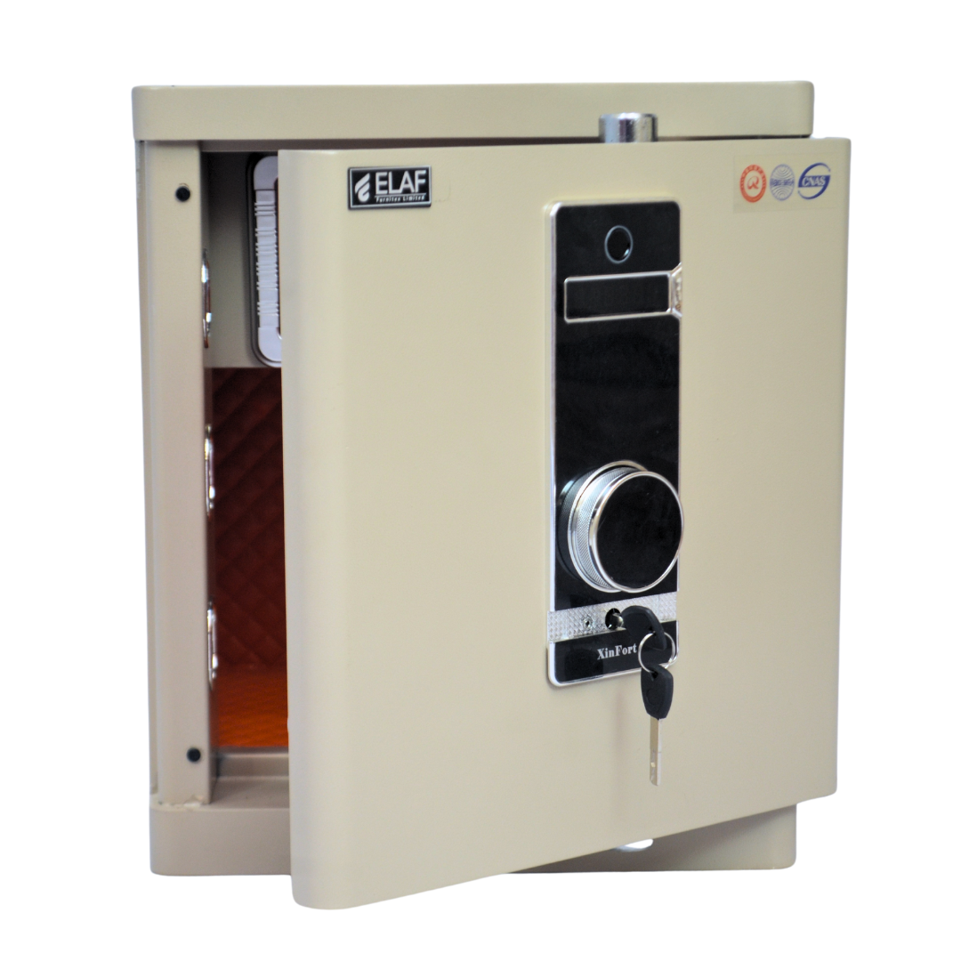ELAF FINGERPRINT SAFETY LOCKER (FT-F450) White - best office chair in bangladesh,  executive chair for office, childs table and chair set, Gaming Chair, Digital Safety Locker, Bar Stool, leather boss chair, Restaurant Chair, Large Antique Wall Mirror -Furnitex Limited