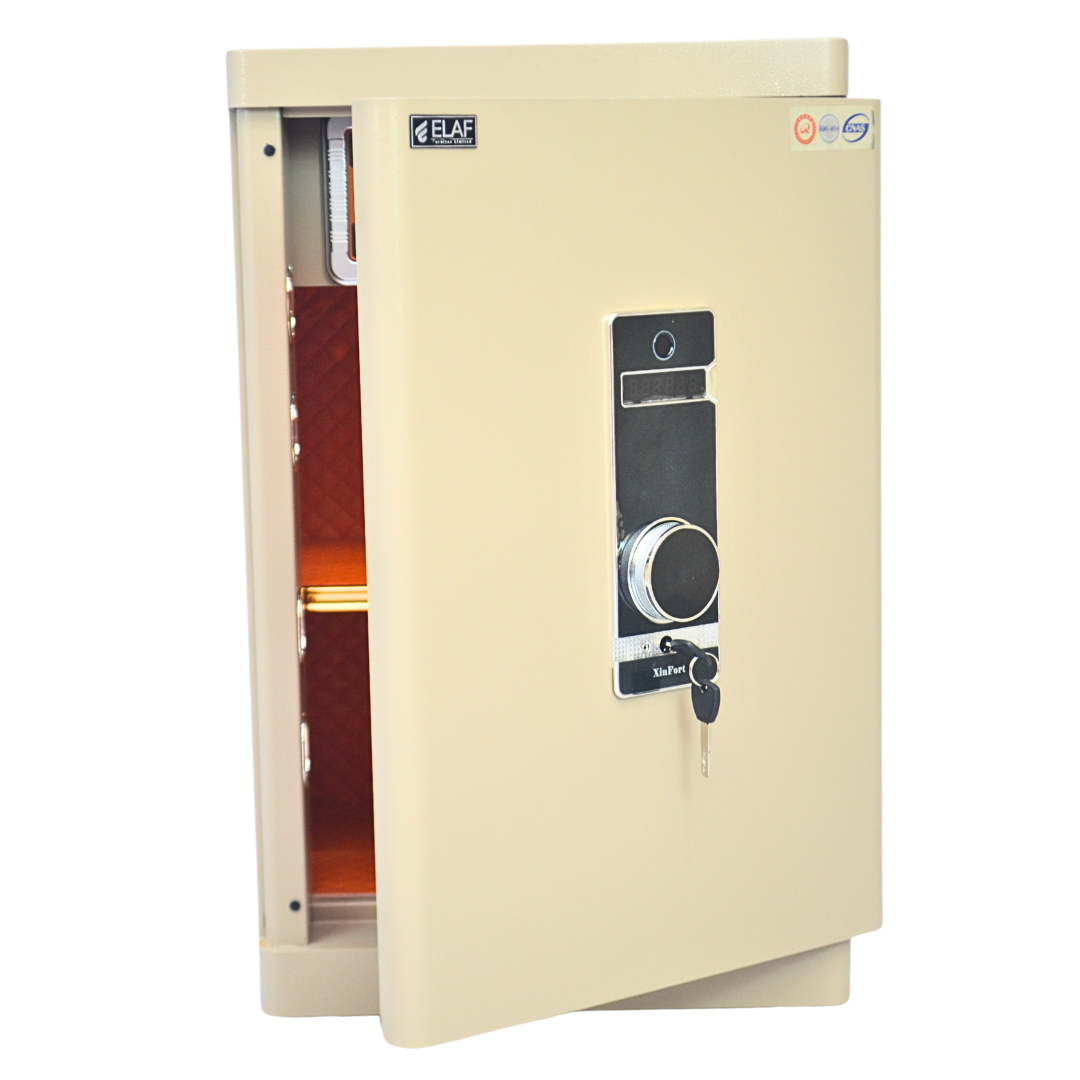 ELAF FINGERPRINT SAFETY LOCKER (FT-F700) White - best office chair in bangladesh,  executive chair for office, childs table and chair set, Gaming Chair, Digital Safety Locker, Bar Stool, leather boss chair, Restaurant Chair, Large Antique Wall Mirror -Furnitex Limited