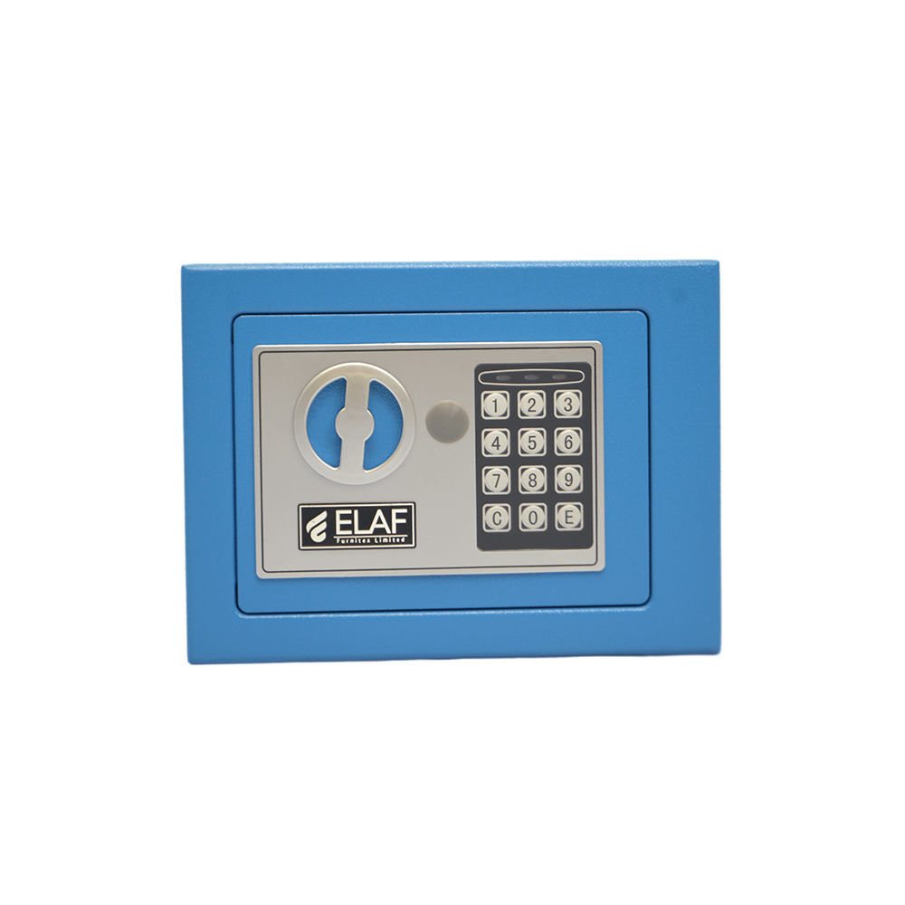 ELAF Small Safety Box with Electronic Keypad (FT-L17ET) Blue - best office chair in bangladesh,  executive chair for office, childs table and chair set, Gaming Chair, Digital Safety Locker, Bar Stool, leather boss chair, Restaurant Chair, Large Antique Wall Mirror -Furnitex Limited