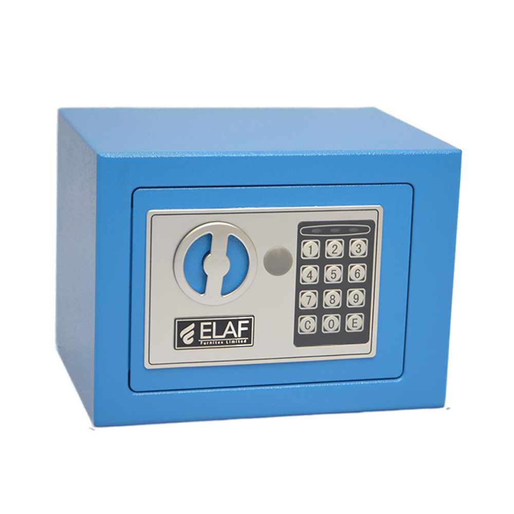 ELAF Small Safety Box with Electronic Keypad (FT-L17ET) Blue - best office chair in bangladesh,  executive chair for office, childs table and chair set, Gaming Chair, Digital Safety Locker, Bar Stool, leather boss chair, Restaurant Chair, Large Antique Wall Mirror -Furnitex Limited