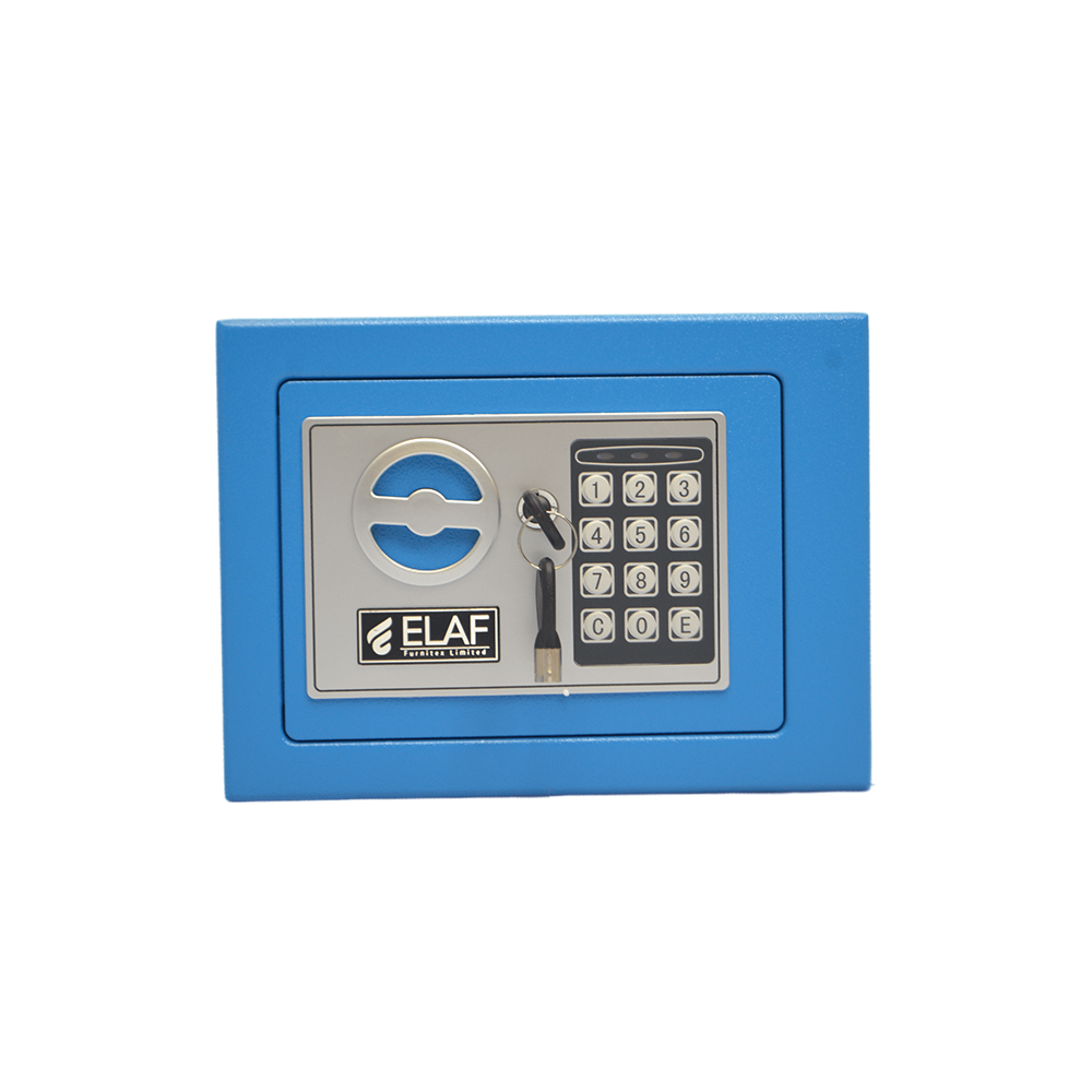 ELAF Small Safety Box with Electronic Keypad (FT-L17ET) Blue - best office chair in bangladesh,  executive chair for office, childs table and chair set, Gaming Chair, Digital Safety Locker, Bar Stool, leather boss chair, Restaurant Chair, Large Antique Wall Mirror -Furnitex Limited