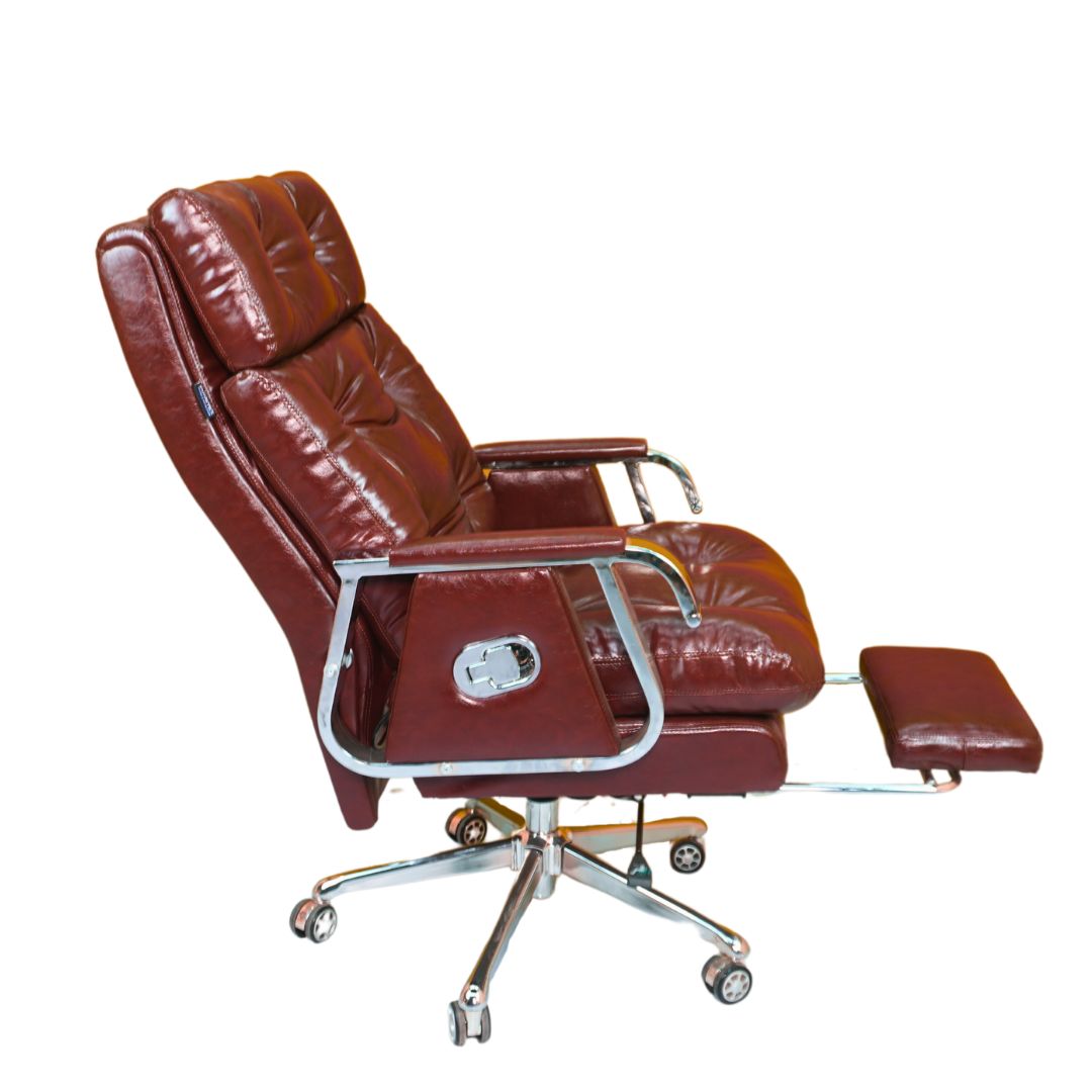 Comfortable Luxury Boss Chair (FT-HM09) Pro Chocolate - best office chair in bangladesh,  executive chair for office, childs table and chair set, Gaming Chair, Digital Safety Locker, Bar Stool, leather boss chair, Restaurant Chair, Large Antique Wall Mirror -Furnitex Limited
