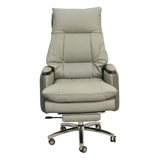Executive Boss Chair with Footrest Gray - Furnitex BD