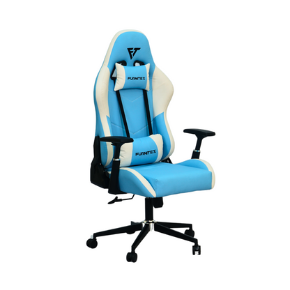 FURNITEX - Gaming Chair with 4D Armrest (FT-G1) Sky Blue - best office chair in bangladesh,  executive chair for office, childs table and chair set, Gaming Chair, Digital Safety Locker, Bar Stool, leather boss chair, Restaurant Chair, Large Antique Wall Mirror -Furnitex Limited