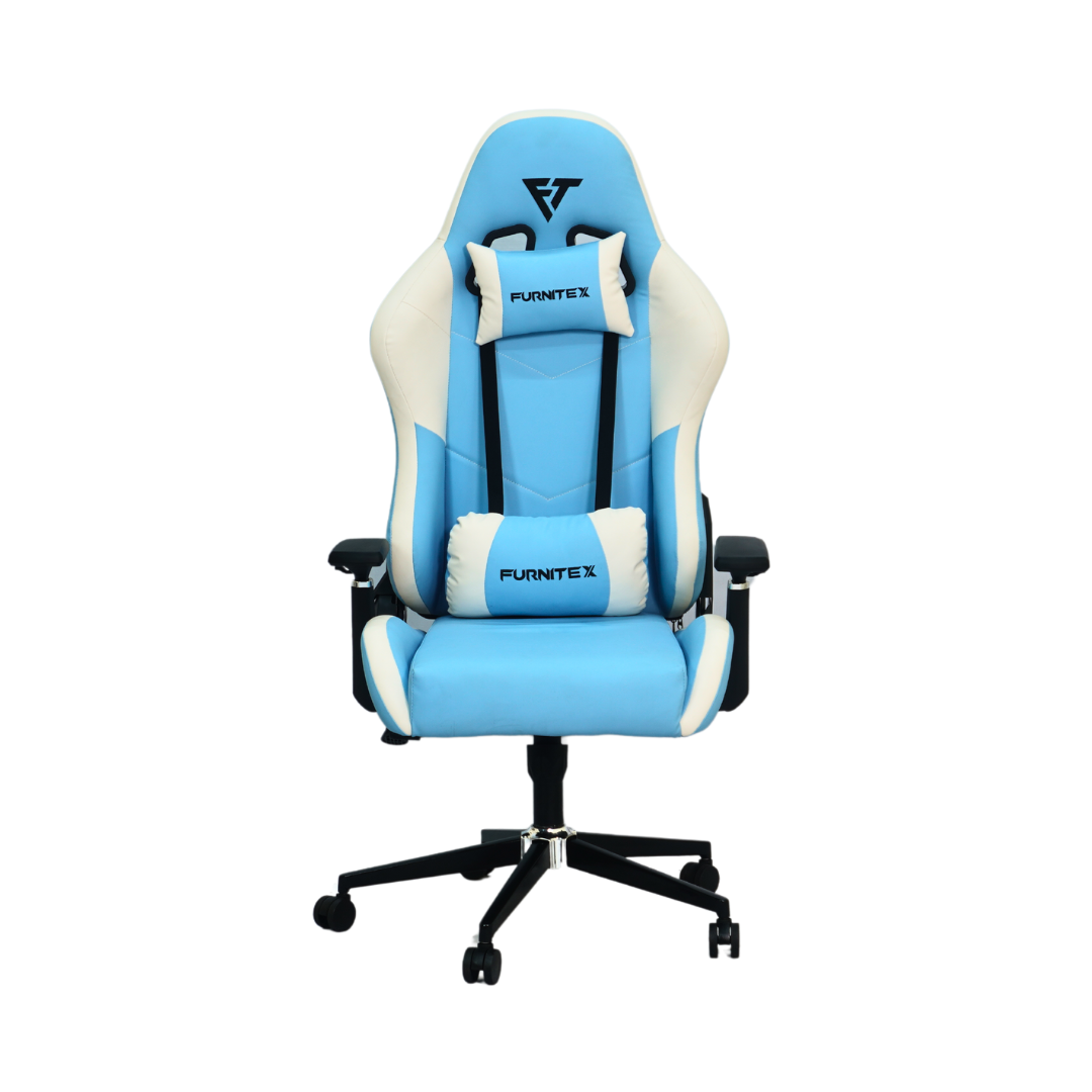 FURNITEX - Gaming Chair with 4D Armrest (FT-G1) Sky Blue - best office chair in bangladesh,  executive chair for office, childs table and chair set, Gaming Chair, Digital Safety Locker, Bar Stool, leather boss chair, Restaurant Chair, Large Antique Wall Mirror -Furnitex Limited
