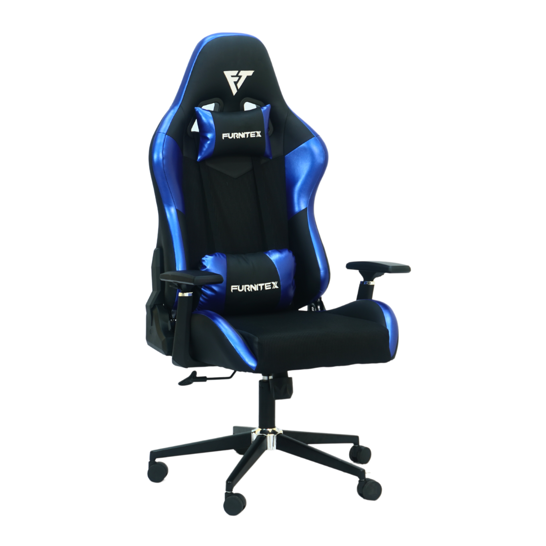 FURNITEX - Gaming Chair with 4D Armrest (FT-G1) Glossy Blue - best office chair in bangladesh,  executive chair for office, childs table and chair set, Gaming Chair, Digital Safety Locker, Bar Stool, leather boss chair, Restaurant Chair, Large Antique Wall Mirror -Furnitex Limited