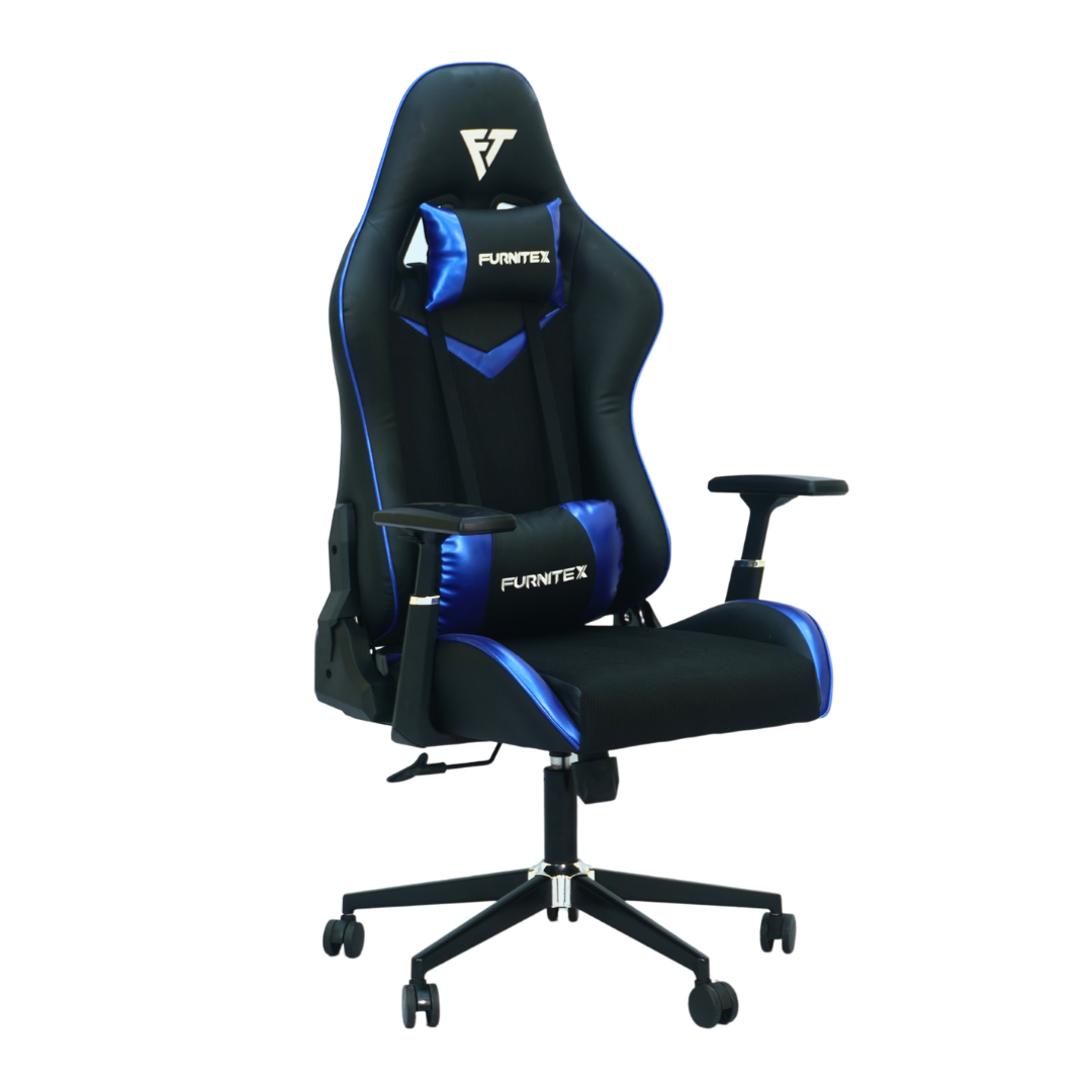 FURNITEX - Gaming Chair with 4D Armrest (FT-G2 ) Glossy Blue - best office chair in bangladesh,  executive chair for office, childs table and chair set, Gaming Chair, Digital Safety Locker, Bar Stool, leather boss chair, Restaurant Chair, Large Antique Wall Mirror -Furnitex Limited