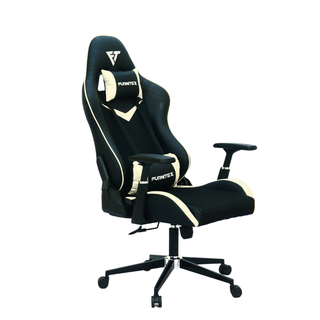 FURNITEX - Gaming Chair with 4D Armrest (FT-G2)Glossy Off White - best office chair in bangladesh,  executive chair for office, childs table and chair set, Gaming Chair, Digital Safety Locker, Bar Stool, leather boss chair, Restaurant Chair, Large Antique Wall Mirror -Furnitex Limited