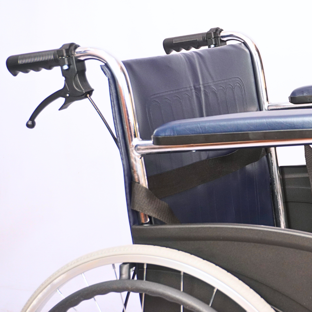 FURNITEX Safety Belt Manual Self-propelled Wheelchair Dual Break System (FT-WC1) - best office chair in bangladesh,  executive chair for office, childs table and chair set, Gaming Chair, Digital Safety Locker, Bar Stool, leather boss chair, Restaurant Chair, Large Antique Wall Mirror -Furnitex Limited