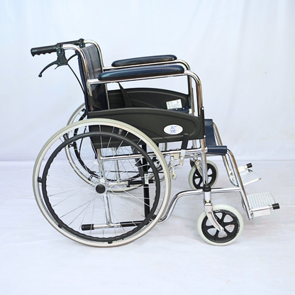 FURNITEX Safety Belt Manual Self-propelled Wheelchair Dual Break System (FT-WC1) - best office chair in bangladesh,  executive chair for office, childs table and chair set, Gaming Chair, Digital Safety Locker, Bar Stool, leather boss chair, Restaurant Chair, Large Antique Wall Mirror -Furnitex Limited