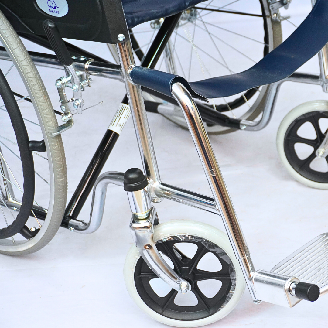 FURNITEX Safety Belt Manual Self-propelled Wheelchair Dual Break System (FT-WC1) - best office chair in bangladesh,  executive chair for office, childs table and chair set, Gaming Chair, Digital Safety Locker, Bar Stool, leather boss chair, Restaurant Chair, Large Antique Wall Mirror -Furnitex Limited