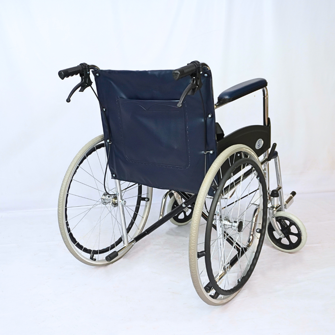 FURNITEX Safety Belt Manual Self-propelled Wheelchair Dual Break System (FT-WC1) - best office chair in bangladesh,  executive chair for office, childs table and chair set, Gaming Chair, Digital Safety Locker, Bar Stool, leather boss chair, Restaurant Chair, Large Antique Wall Mirror -Furnitex Limited