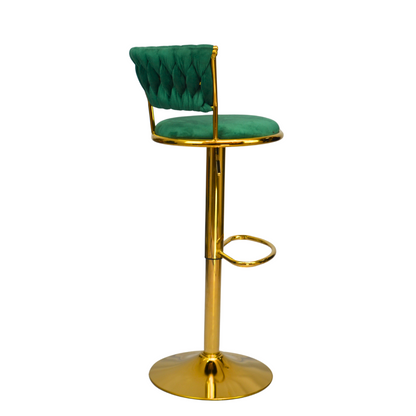 Gold Premium Velvet Bar stool (FT-BJ151) Green - best office chair in bangladesh,  executive chair for office, childs table and chair set, Gaming Chair, Digital Safety Locker, Bar Stool, leather boss chair, Restaurant Chair, Large Antique Wall Mirror -Furnitex Limited