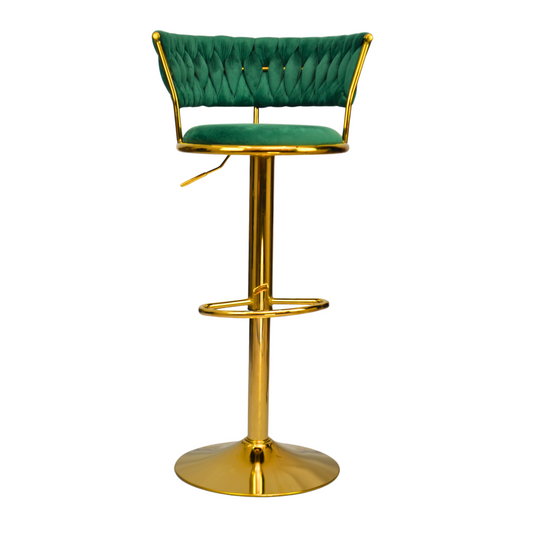 Gold Premium Velvet Bar stool (FT-BJ151) Green - best office chair in bangladesh,  executive chair for office, childs table and chair set, Gaming Chair, Digital Safety Locker, Bar Stool, leather boss chair, Restaurant Chair, Large Antique Wall Mirror -Furnitex Limited