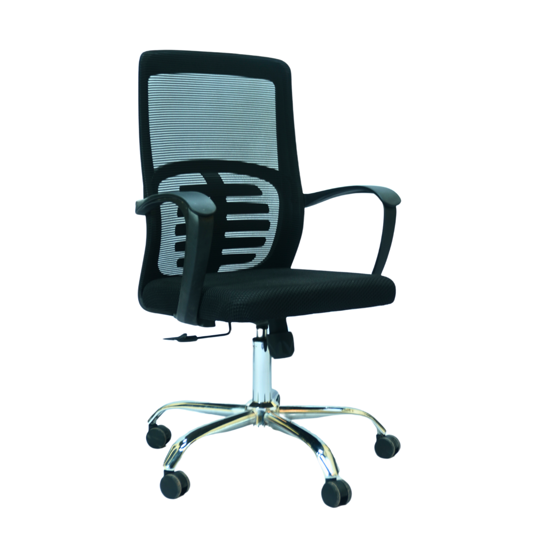 Hydraulic Chair (FT-J166-B) Black - best office chair in bangladesh,  executive chair for office, childs table and chair set, Gaming Chair, Digital Safety Locker, Bar Stool, leather boss chair, Restaurant Chair, Large Antique Wall Mirror -Furnitex Limited