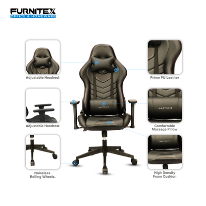 MARTUNIS - Gaming Chair with 4D Armrest (FT-F9042) - best office chair in bangladesh,  executive chair for office, childs table and chair set, Gaming Chair, Digital Safety Locker, Bar Stool, leather boss chair, Restaurant Chair, Large Antique Wall Mirror -Furnitex Limited