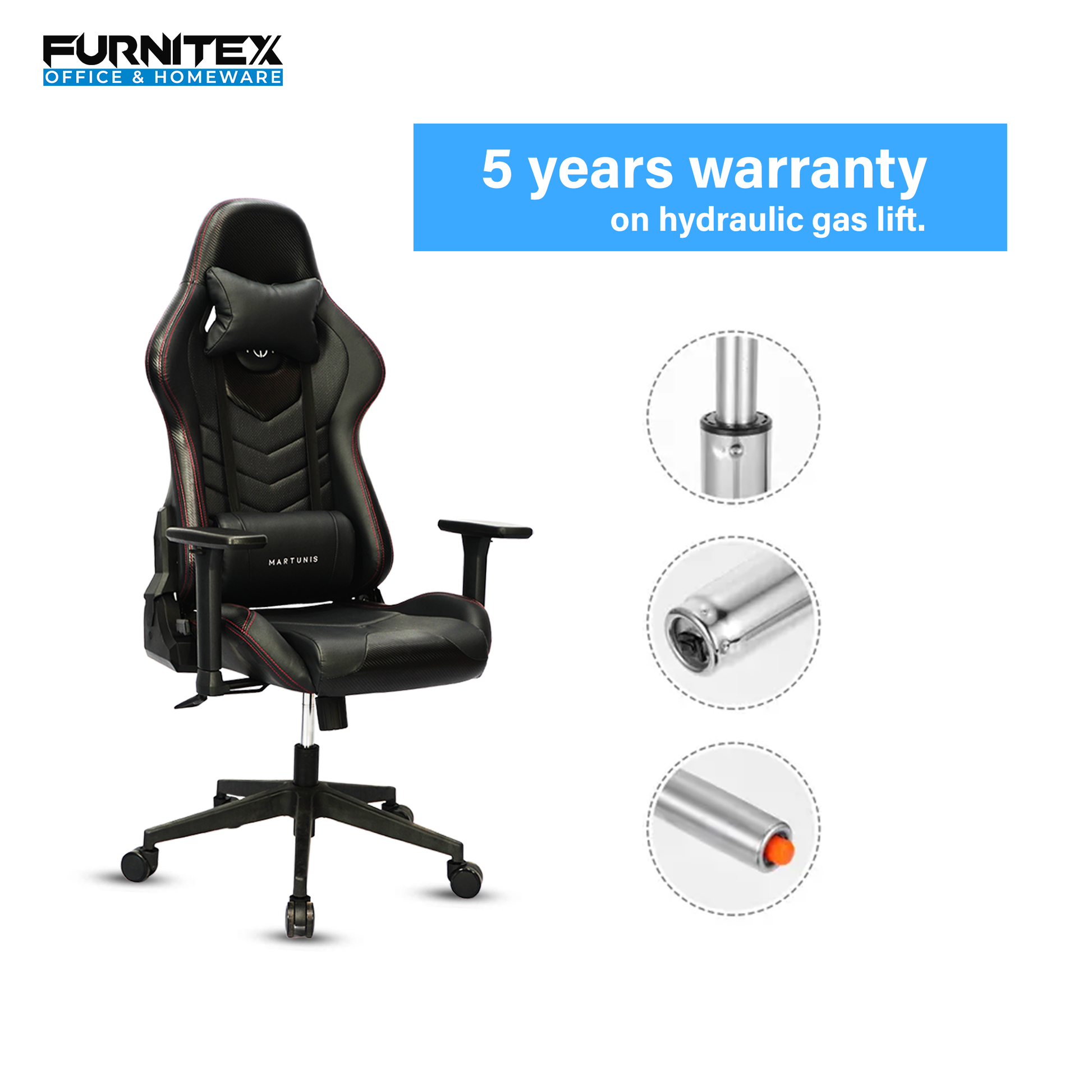 MARTUNIS - Gaming Chair with 4D Armrest (FT-F9042) - best office chair in bangladesh,  executive chair for office, childs table and chair set, Gaming Chair, Digital Safety Locker, Bar Stool, leather boss chair, Restaurant Chair, Large Antique Wall Mirror -Furnitex Limited