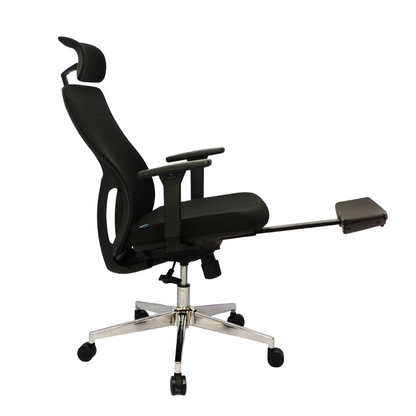 Mesh Office Chair (FT-940N3E) Black With Legrest - best office chair in bangladesh,  executive chair for office, childs table and chair set, Gaming Chair, Digital Safety Locker, Bar Stool, leather boss chair, Restaurant Chair, Large Antique Wall Mirror -Furnitex Limited