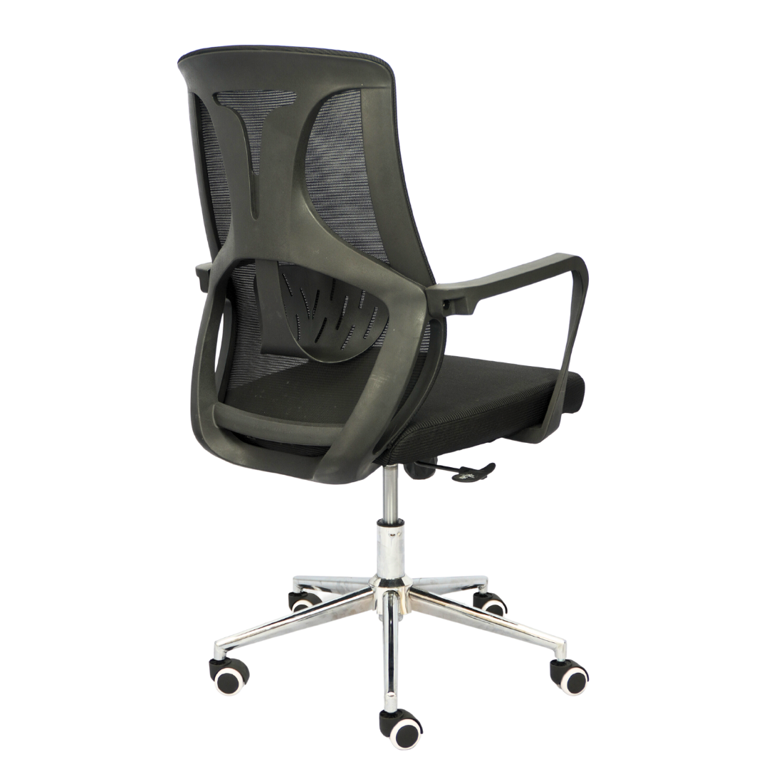 Multiple Uses Hydraulic Chair (FT-J161B) Black - best office chair in bangladesh,  executive chair for office, childs table and chair set, Gaming Chair, Digital Safety Locker, Bar Stool, leather boss chair, Restaurant Chair, Large Antique Wall Mirror -Furnitex Limited