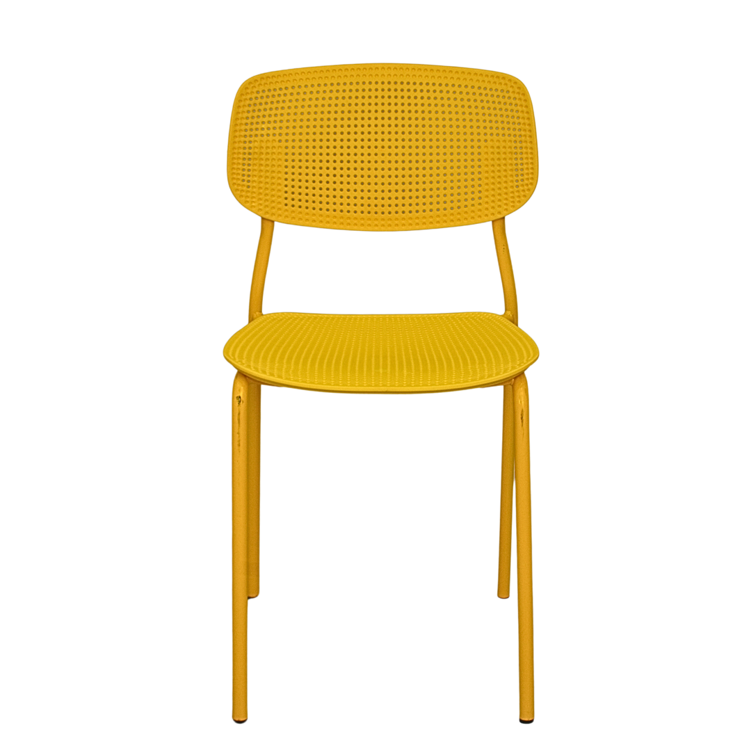 Plastic Ace Canteen Chair (FT-PCC03) Yellow - best office chair in bangladesh,  executive chair for office, childs table and chair set, Gaming Chair, Digital Safety Locker, Bar Stool, leather boss chair, Restaurant Chair, Large Antique Wall Mirror -Furnitex Limited