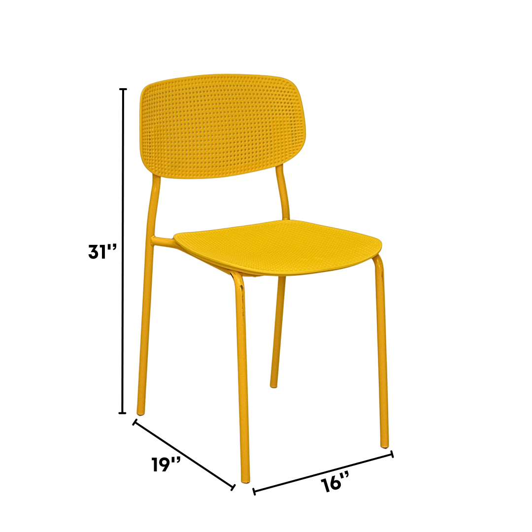 Plastic Ace Canteen Chair (FT-PCC03) Yellow - best office chair in bangladesh,  executive chair for office, childs table and chair set, Gaming Chair, Digital Safety Locker, Bar Stool, leather boss chair, Restaurant Chair, Large Antique Wall Mirror -Furnitex Limited