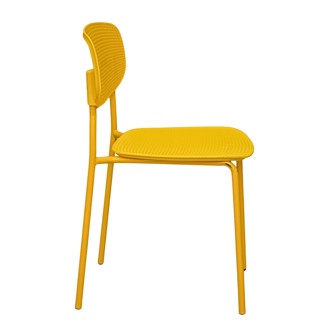 Plastic Ace Canteen Chair (FT-PCC03) Yellow - best office chair in bangladesh,  executive chair for office, childs table and chair set, Gaming Chair, Digital Safety Locker, Bar Stool, leather boss chair, Restaurant Chair, Large Antique Wall Mirror -Furnitex Limited